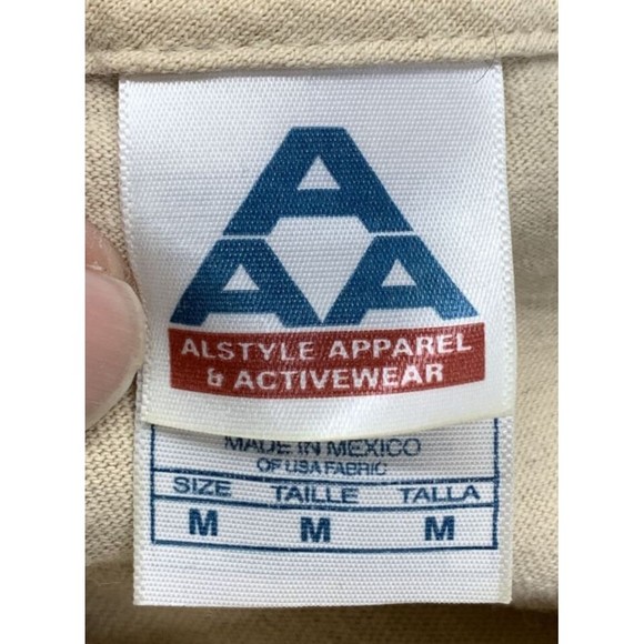 AAA  100% Cotton Men's Graphic T-Shirt RIGHT WING CHRISTIAN Med Beige Crew Neck - Picture 8 of 12